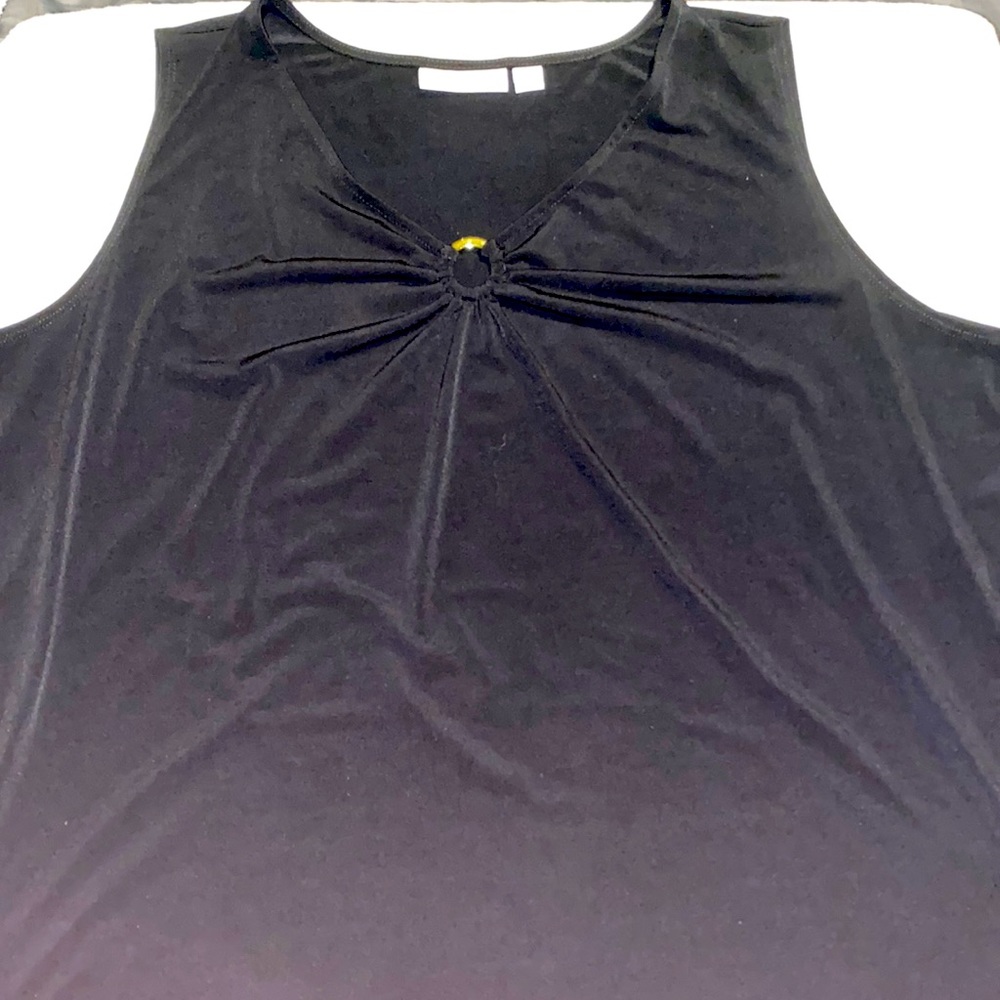 Susan Graver black sleeveless shell